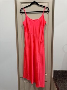 a new day Neon Pink Slip Midi Dress